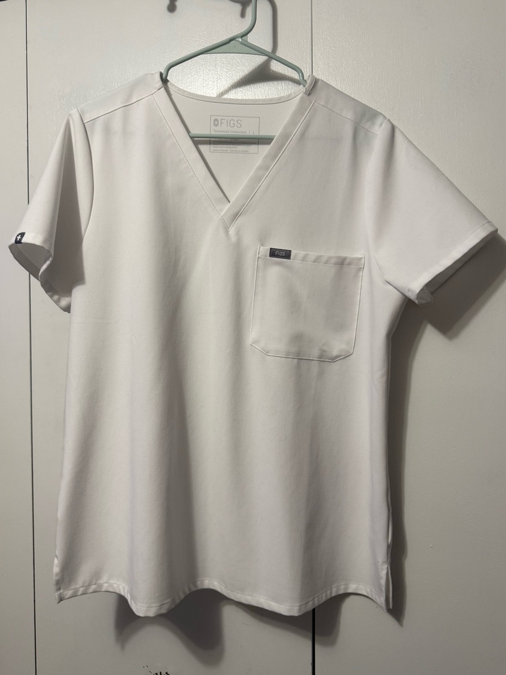 Figs Optic White Catrina Scrub Top
